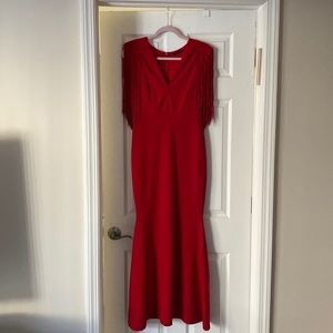 Red floor length dress. Large Size